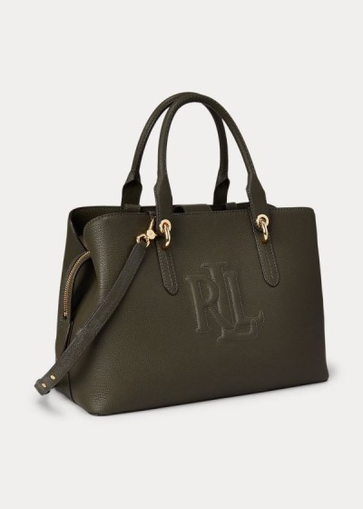 Women's Ralph Lauren Leather Medium Hayward Satchel | 089674AMG